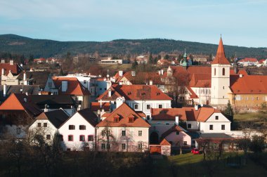 Cesky Krumlov Panoraması güneşli bir günde
