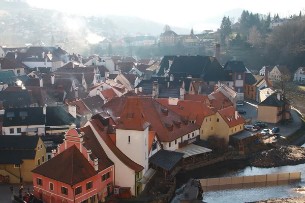 Panoráma města Český Krumlov za slunečného dne — Stock fotografie