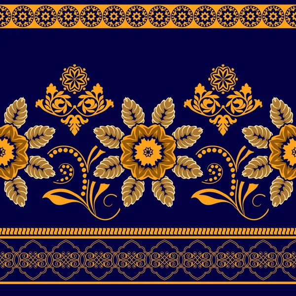 Bordure de fleurs colorées — Image vectorielle