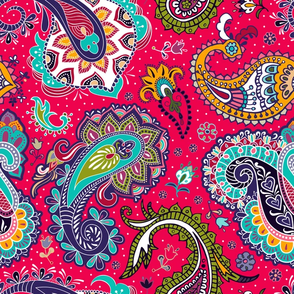 Paisley çiçekli, dikişsiz desen