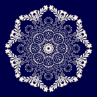 Vektör rozet süsü. Süs mandala