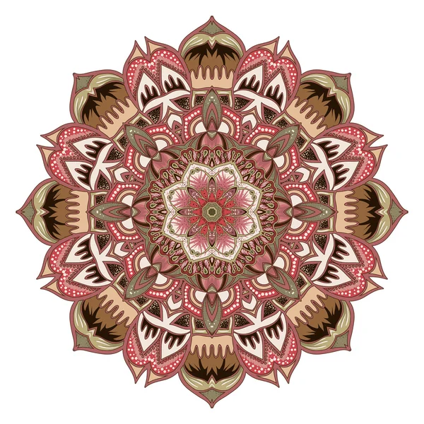 Adorno de roseta vectorial. Mandala ornamental — Vector de stock
