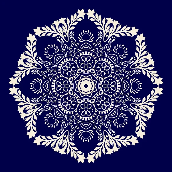 Adorno de roseta vectorial. Mandala ornamental — Archivo Imágenes Vectoriales