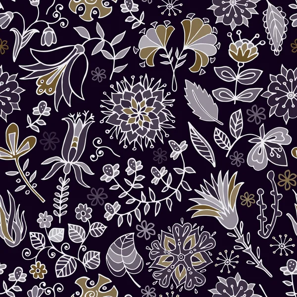 Vintage nahtlose Muster. Blumen Hintergrund in der Provence-Stil. — Stockvektor