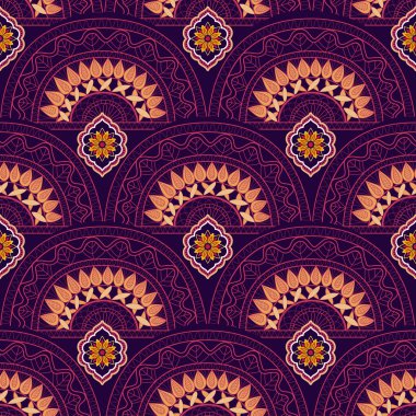 Soyut duvar kağıdı. Renkli Hint süsleme