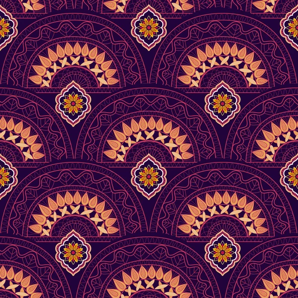 Fondo de pantalla abstracto. Adorno indio colorido — Vector de stock