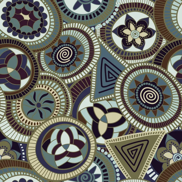 Векторный бесшовный абстрактный шаблон в африканском стиле — стоковый вектор