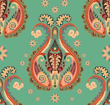 Dekoratif desenli duvar kağıdı. Tekstil, duvar kağıdı, ağ, baskı, kağıt, arkaplan, arkaplan tasarımı. Hindistan desenli arka plan. Arap süs arkaplanı. Vektör ortamı.