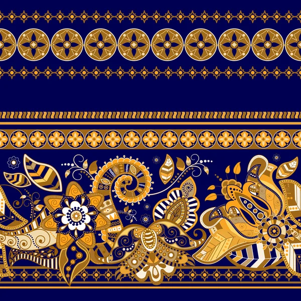 Çizgili Dikişsiz etnik desen. Paisley duvar kağıdı