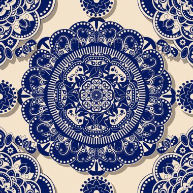 Gölge efektli süs seamless modeli