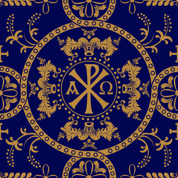 Classic orthodox seamless pattern