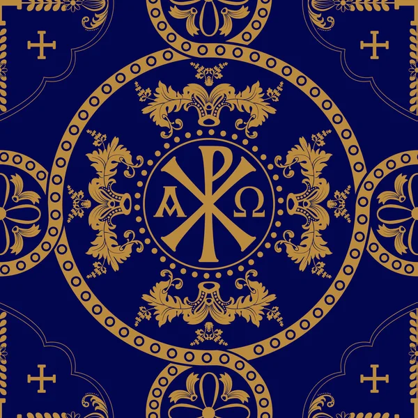 Klassieke orthodoxe naadloze patroon — Stockvector