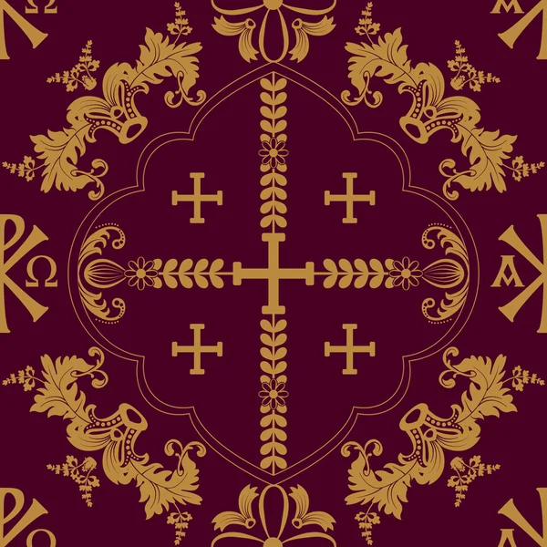 Patrón clásico ortodoxo sin costura — Archivo Imágenes Vectoriales