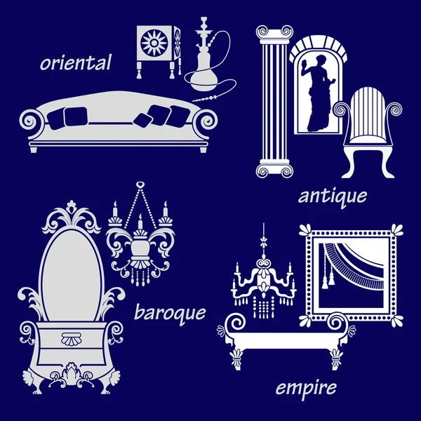 Elementos arquitectura barroca Imágenes Vectoriales, Ilustraciones