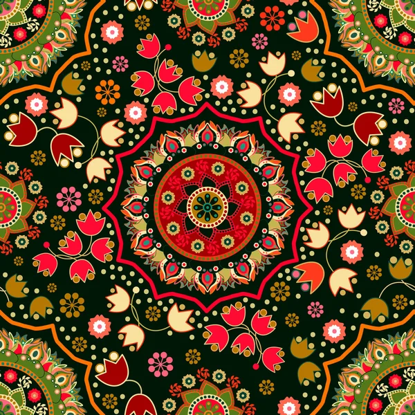 Motif floral sans couture — Image vectorielle