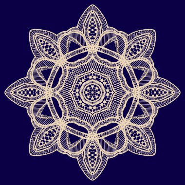 Vektör rozet süsleme