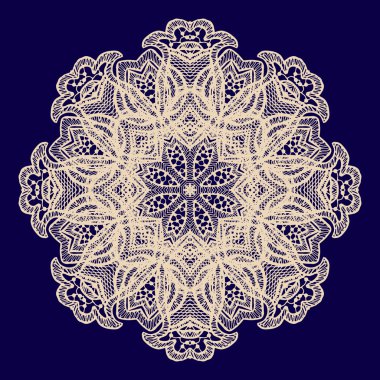 Vektör rozet süsleme