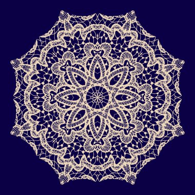 Vektör rozet süsleme