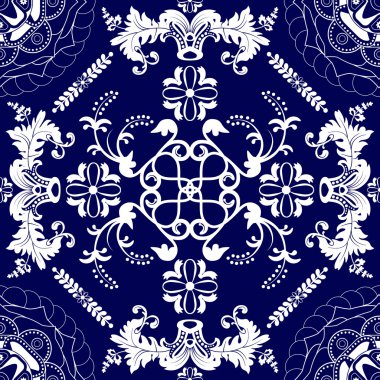 etnik çiçek seamless modeli