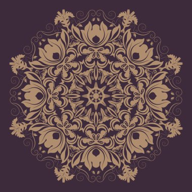 Vektör rozet süsleme