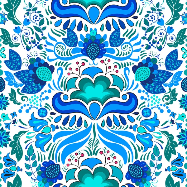 Naadloze patroon. Floral Paisley achtergrond — Stockvector