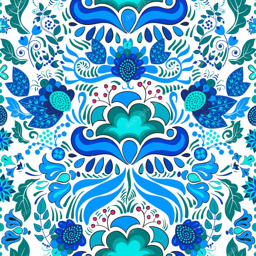 Seamless pattern. Floral Paisley background