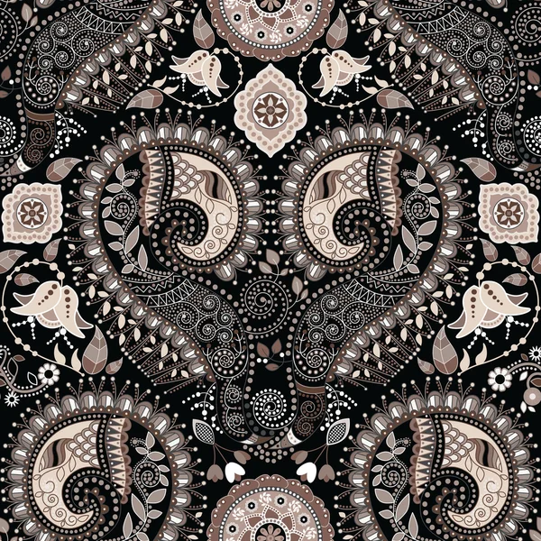 Modèle sans couture Paisley. Fond floral — Image vectorielle