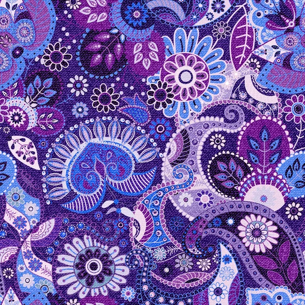 Naadloze Paisley achtergrond, floral patroon — Stockvector