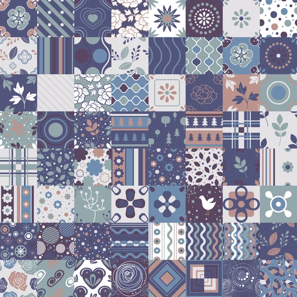 Sorunsuz patchwork desen süsler. Duvar kağıdı, desen dolgularını, web sayfası arka planı, yüzey dokuları için kullanılabilir.