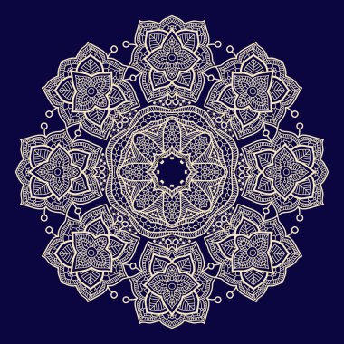 Vektör vintage el yapımı örgü bardak altlığı peçete, dantel modeli