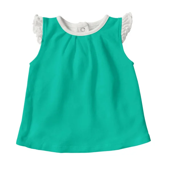 Modèle Moderne Robe Bébé Mignon Vue Face Aqua Green Color — Photo