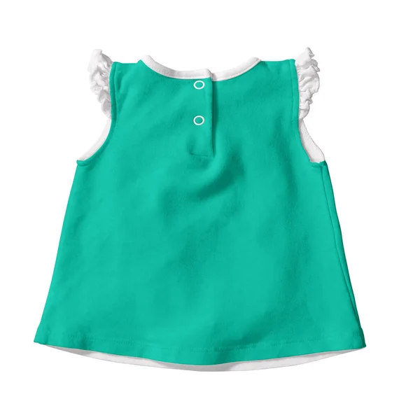 Cute Baby Dress Mockup Aqua Green Color 템플릿이며 준비가 — 스톡 사진