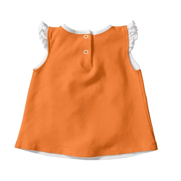 Cute Baby Dress Mockup Sun Orange Color 템플릿이며 준비가 — 스톡 사진