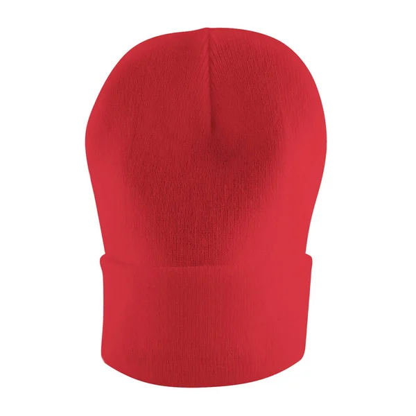 Diese Sweet Beanie Mockup Flame Scarlet Color Wird Gemacht Ihren — Stockfoto