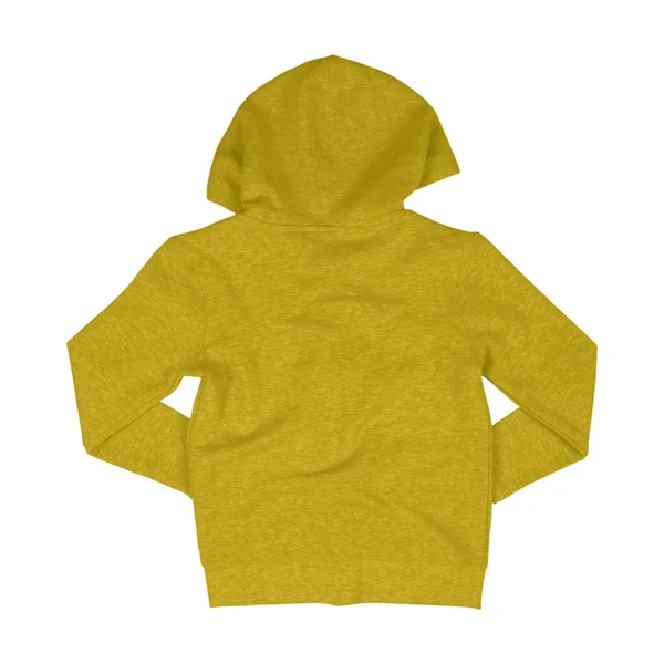 Tom Tillbaka Visa Snygg Kid Hoodie Mockup Cyber Yellow Color — Stockfoto