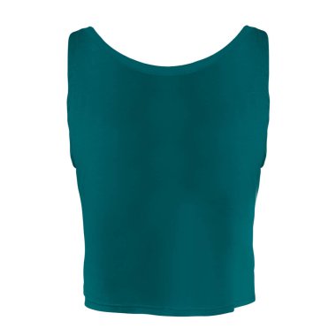 Tasarımlarınızı güzel bir şekilde sunmanıza yardımcı olması için, Yeşil Cennet Renkli, Temiz Bir Arka Görünüm Kadın Kısa Tank Top Mockup. 