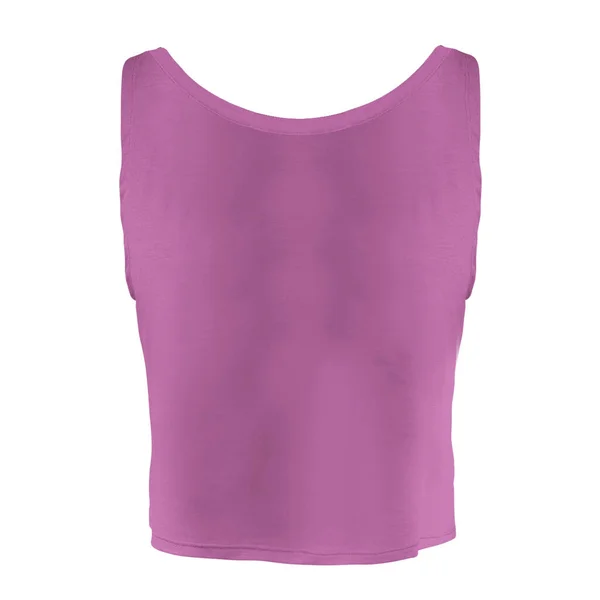 Clean Back View Women Short Tank Top Mockup Royal Lilac — Stock Fotó