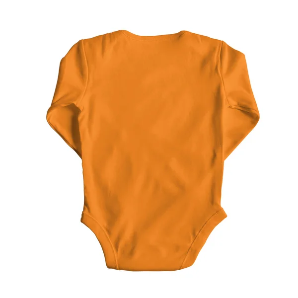 展示您的产品 像一个图形设计专业 与此背景甜蜜婴儿紧身衣造型在火焰橙色 — 图库照片