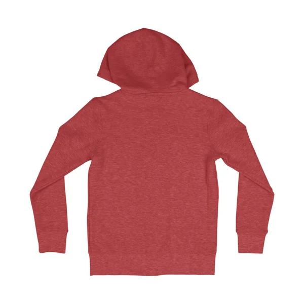 Back View Incrível Kid Hoodie Mock Poppy Red Color Com — Fotografia de Stock