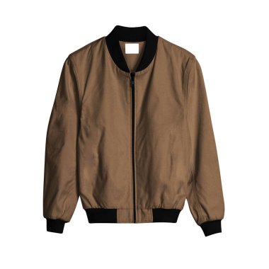 Cephe Görünümü Bombacısı Ceketi Sepia Kahverengi Rengi, muhteşem ve inanılır bir kapüşonlu şablon yaratmak için