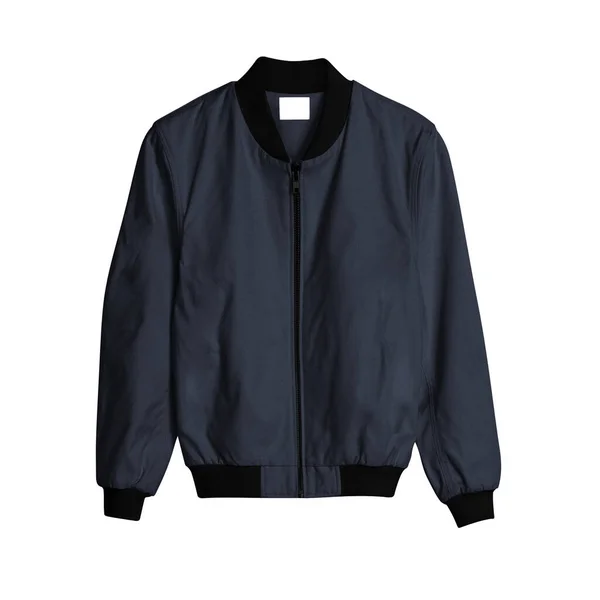 Front View Bomber Jacket Mockup Dark Sapphire Color Pour Créer — Photo