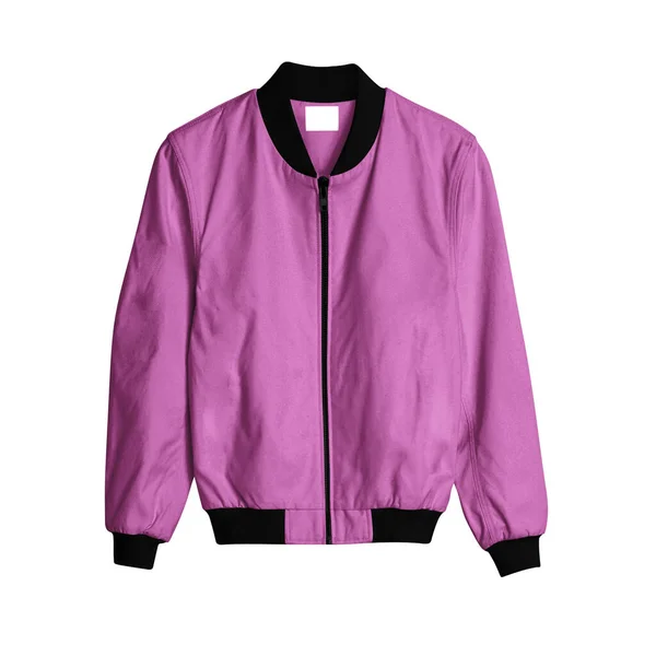 Una Giacca Bomber Frontale Mockup Radiante Colore Orchidea Creazione Uno — Foto Stock