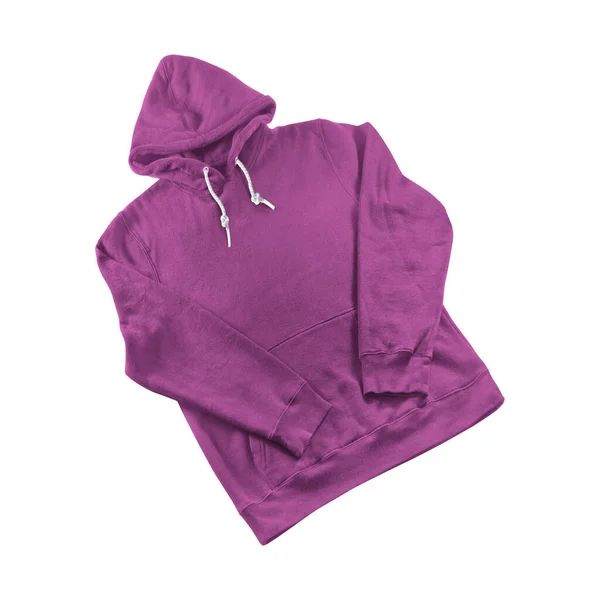 Blank Front Perspective View Designer Sweat Capuche Mockup Radiant Orchid — Photo