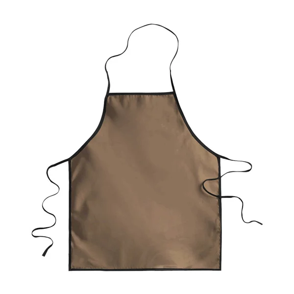 Advertise Your Brand Simple Apron Mockup Sepia Brown Color Simple — Stock Photo, Image