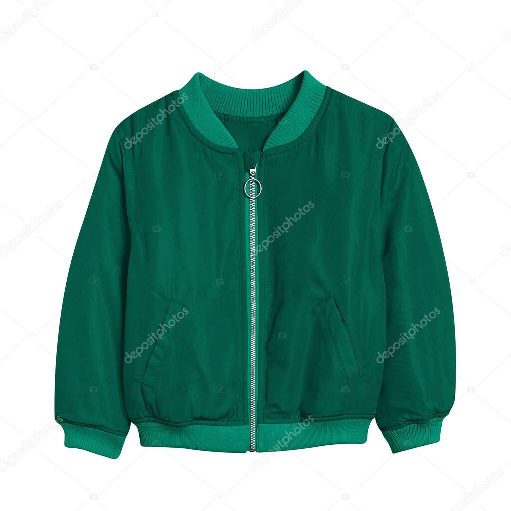 Pretty Kid's Bomber Jacket Mockup In Bear Grass Color is a simple blank template and ready to use.