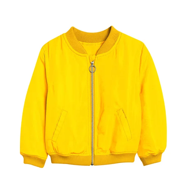 Pretty Kid Bomber Jacket Mockup Cyber Yellow Color Est Modèle — Photo