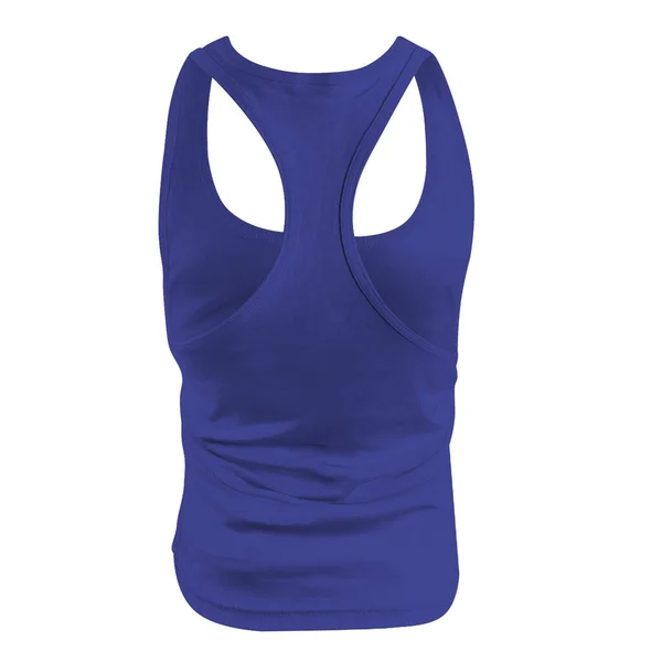 Use Back View Gymnastic Stringer Mockup Royal Blue Color Easy — Stock Photo, Image