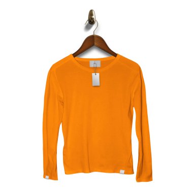 Markanızın tasarımlarını ya da logosunu bu Uzun kollu şık tişörtün üzerine koyun Havuç kıvırcık renginde, etkileyici görünüm için.