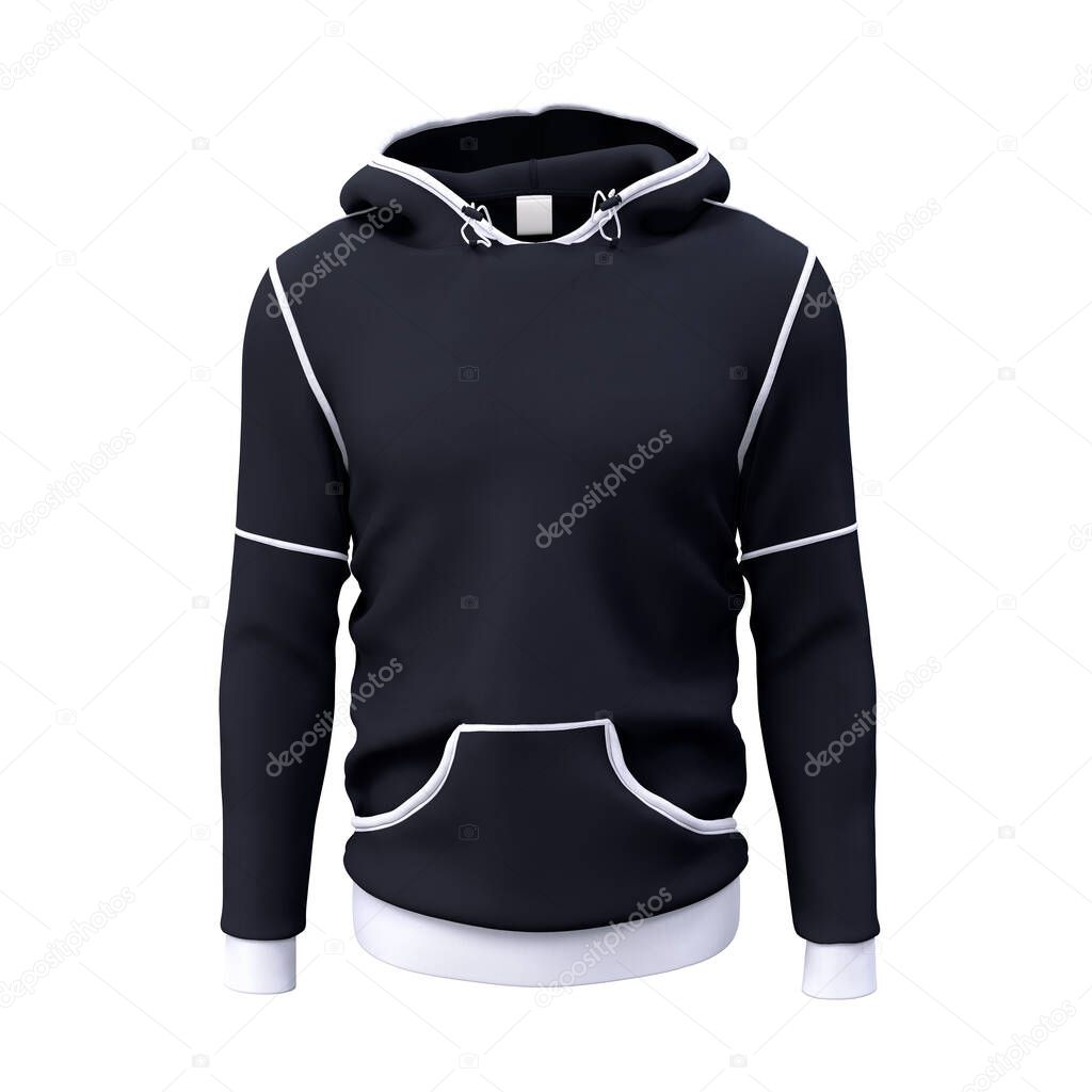 Make your design ideas faster and more beautiful with this Front View Fantastic Men Hoodie Mockup In Dark Sapphire Color.