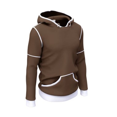 Kapüşonlu tasarımını Sepia Kahverengi Renkli Fantastik Erkekler Kapüşonlu Mockup 'la tanıt. Harika görünecek.